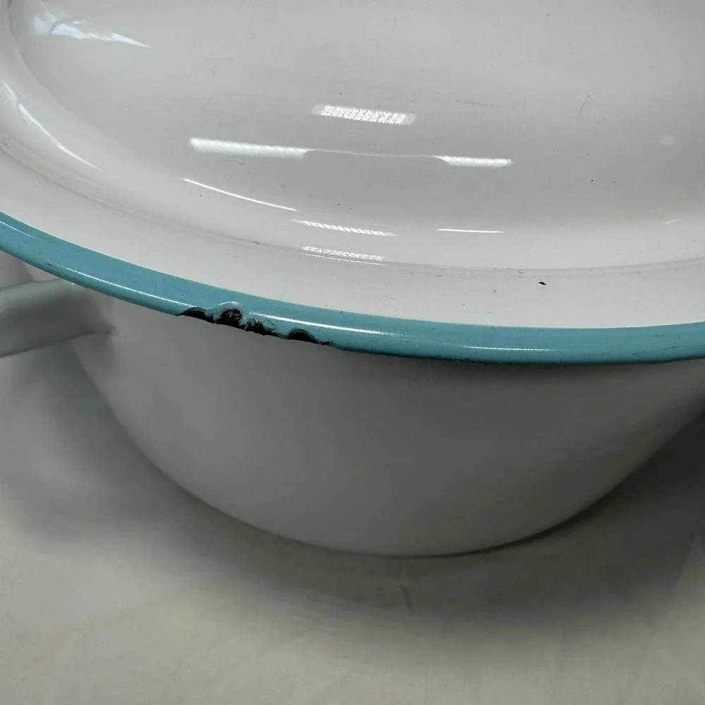 White Enamel Stock Pot 9